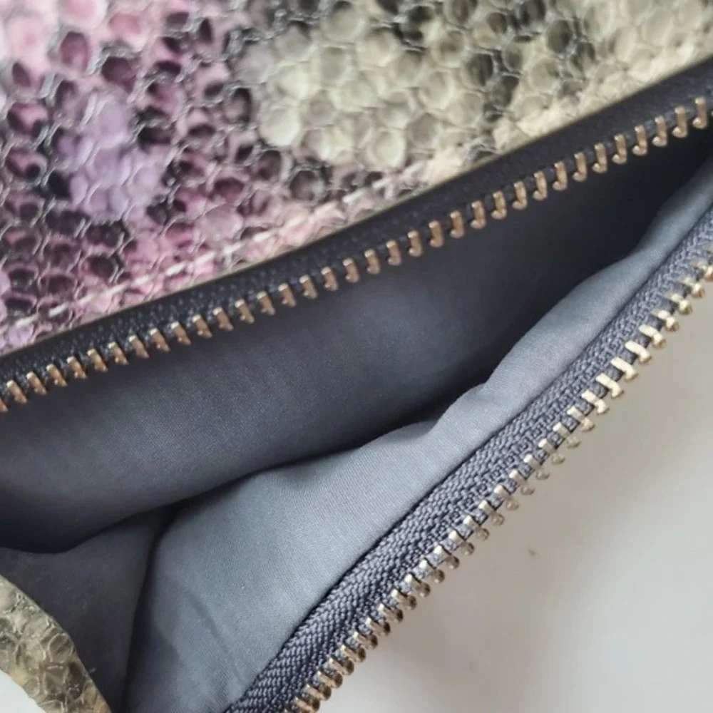 STEPHANIE JOHNSON Wristlet Havana Jane Wallet Credit Card Case Snake Print Leath